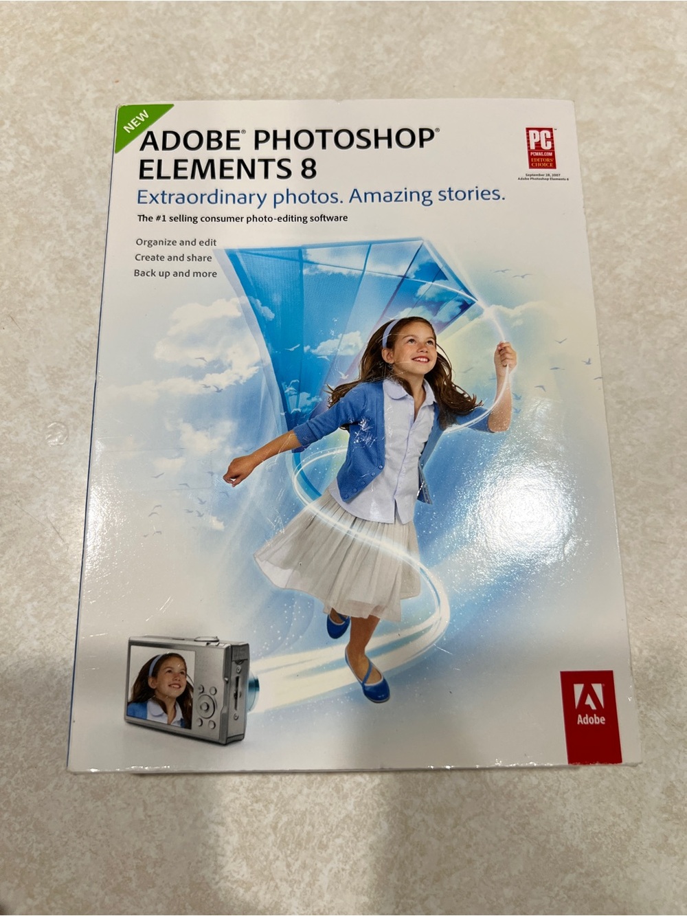 Adobe Photoshop Elements 8 Photo-Editing Software - New